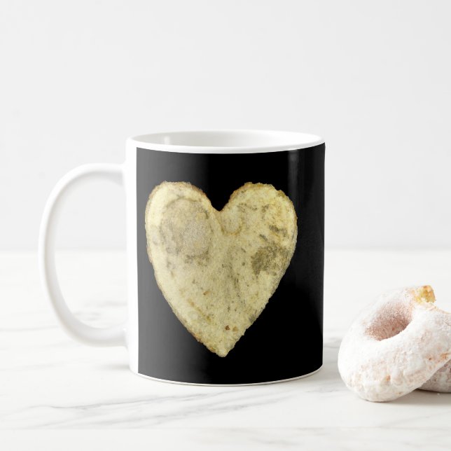 Heart Shaped Potato Chip Coffee Mug (With Donut)