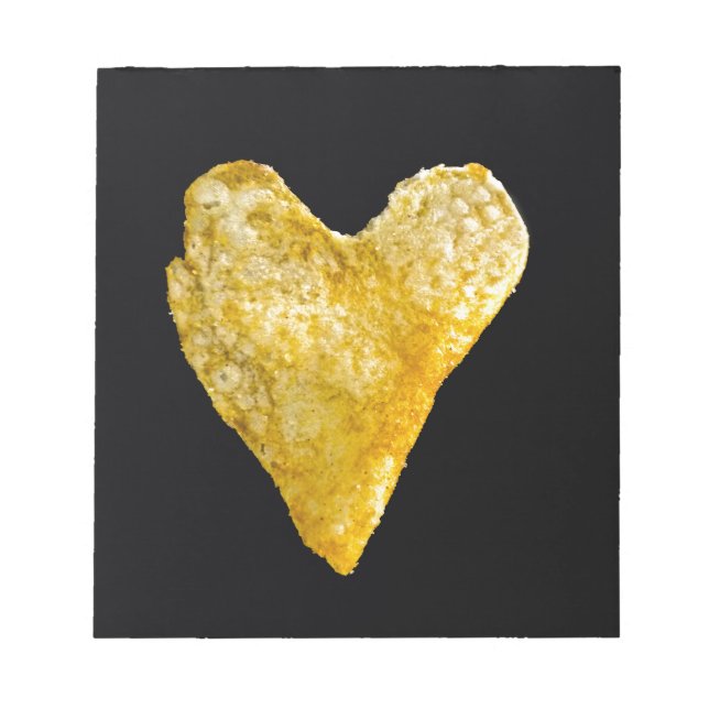 Heart Shaped Potato Chip Notepad (Front)