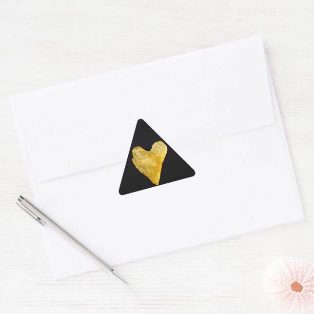 Heart Shaped Potato Chip Triangle Sticker (Envelope)