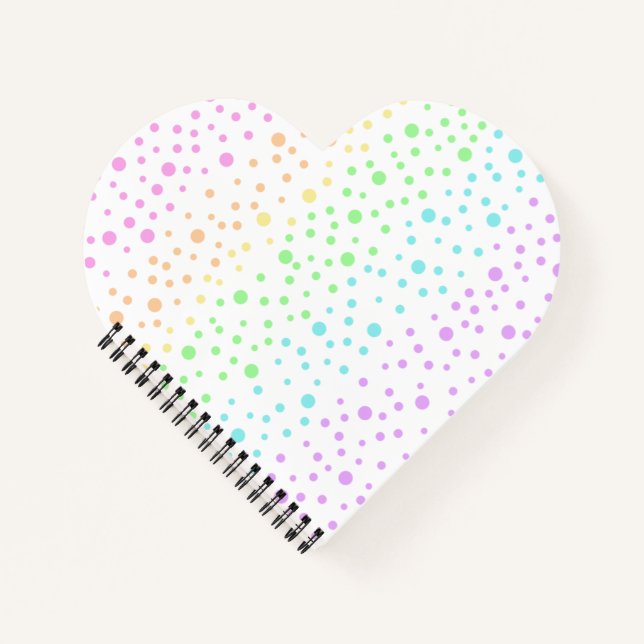 Heart-Shaped Rainbow Notebook (Front)