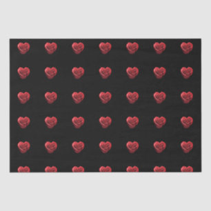 Heart Shaped Red Roses- Tissue Paper