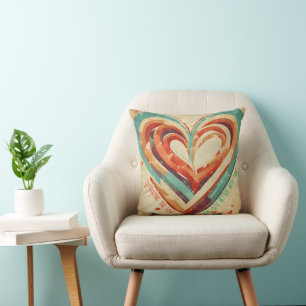 Heart-Shaped Retro Cushion