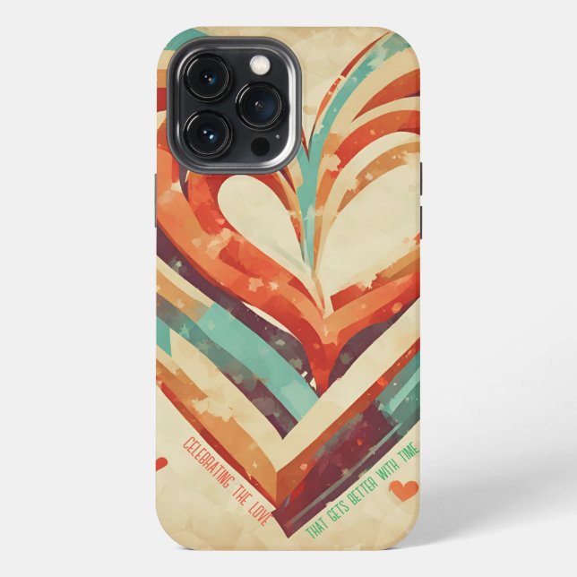 Heart-Shaped Retro iPhone Case (Back)