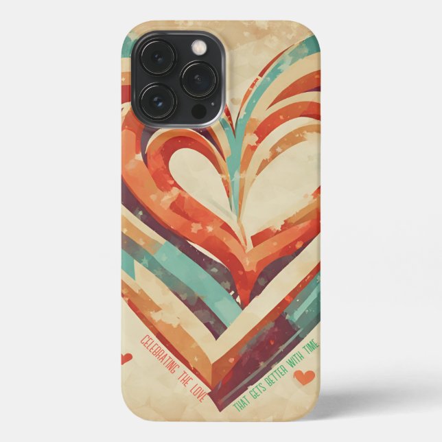 Heart-Shaped Retro iPhone Case (Back)