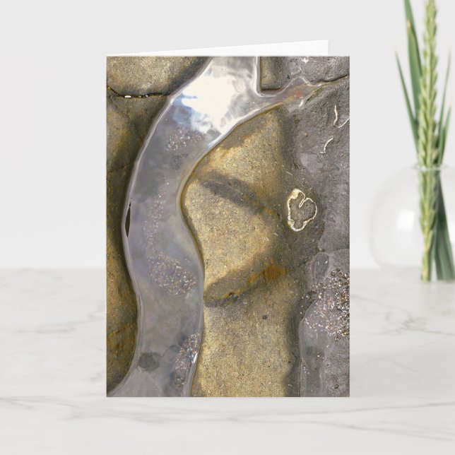 Heart Shaped Rock Folded Greeting Card (Front)