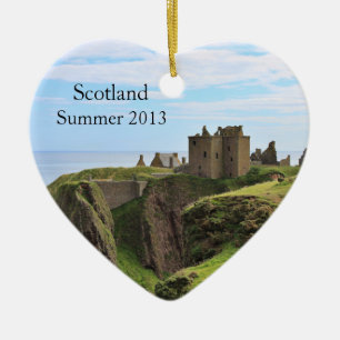 Heart Shaped Scotland Photo Ornament