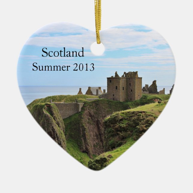 Heart Shaped Scotland Photo Ornament (Front)