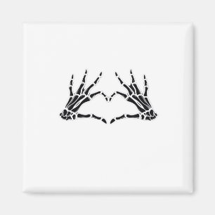 Heart-Shaped Skeleton Hands - Unique Art For Skele Magnet