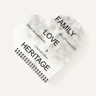 Heart Shaped Spiral Bound Journal