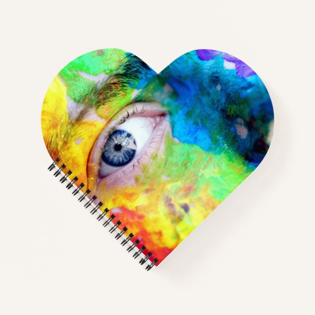 Heart Shaped Spiral Bound Notebook (Front)