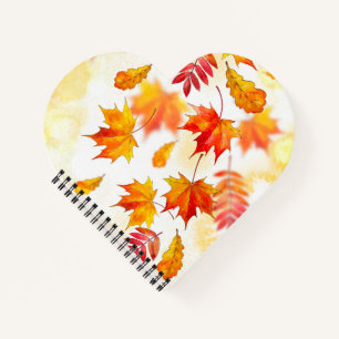 Heart Shaped Spiral Bound Notebook