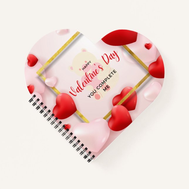  Heart Shaped Spiral Bound Notebook (Front)