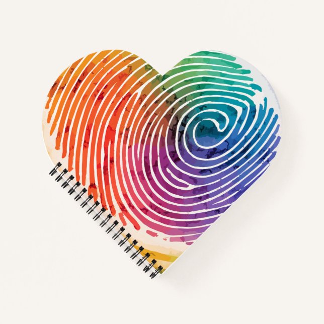 Heart Shaped Spiral Bound Notebook (Front)