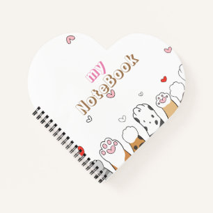 Heart Shaped Spiral Bound Notebook