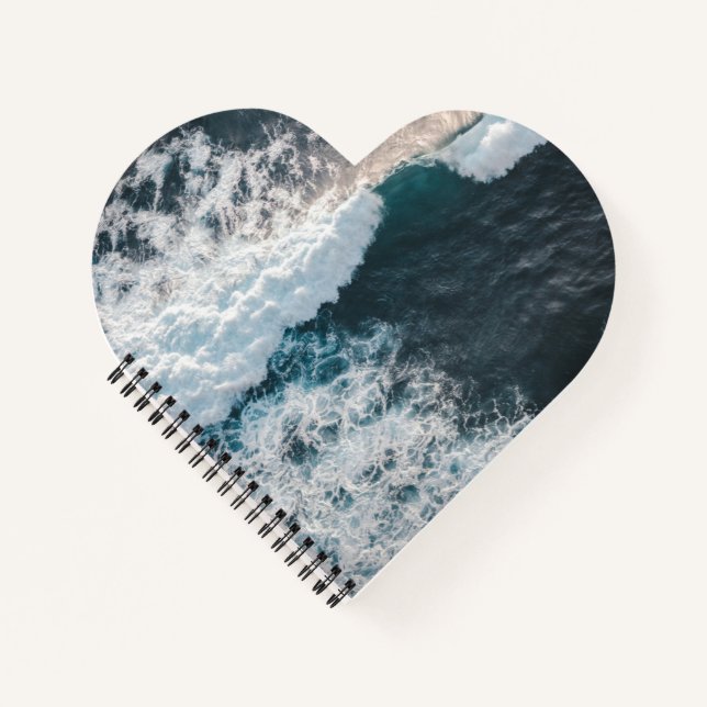 Heart Shaped Spiral Bound Notebook (Front)