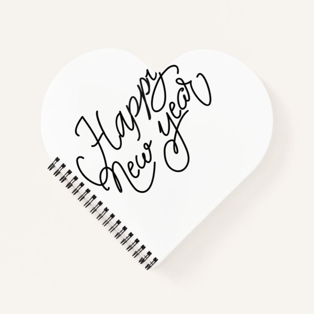 Heart Shaped Spiral Bound Notebook (Front)