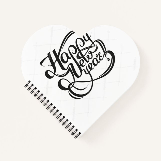 Heart Shaped Spiral Bound Notebook (Front)