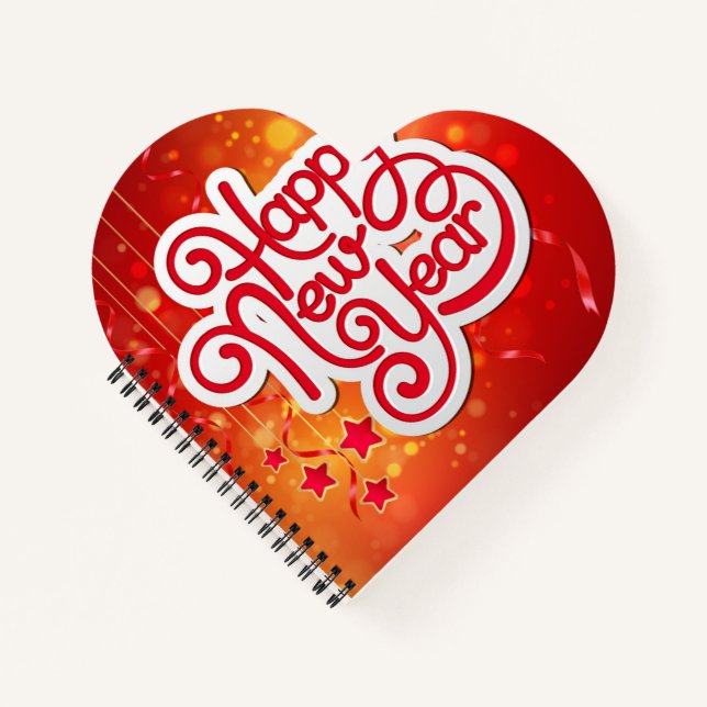 Heart Shaped Spiral Bound Notebook (Front)