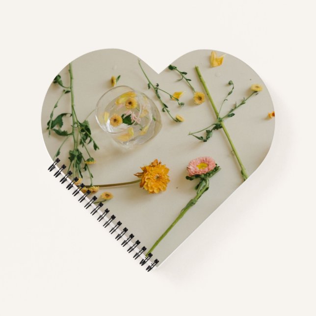 Heart Shaped Spiral Bound Notebook (Front)