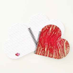 Heart Shaped Spiral Bound Notebook