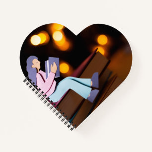 Heart Shaped Spiral Bound Notebook