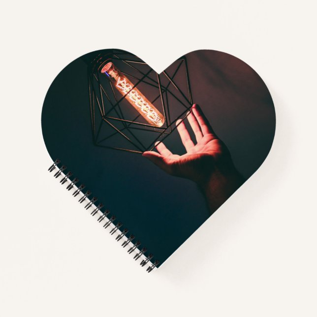 Heart Shaped Spiral Bound Notebook (Front)