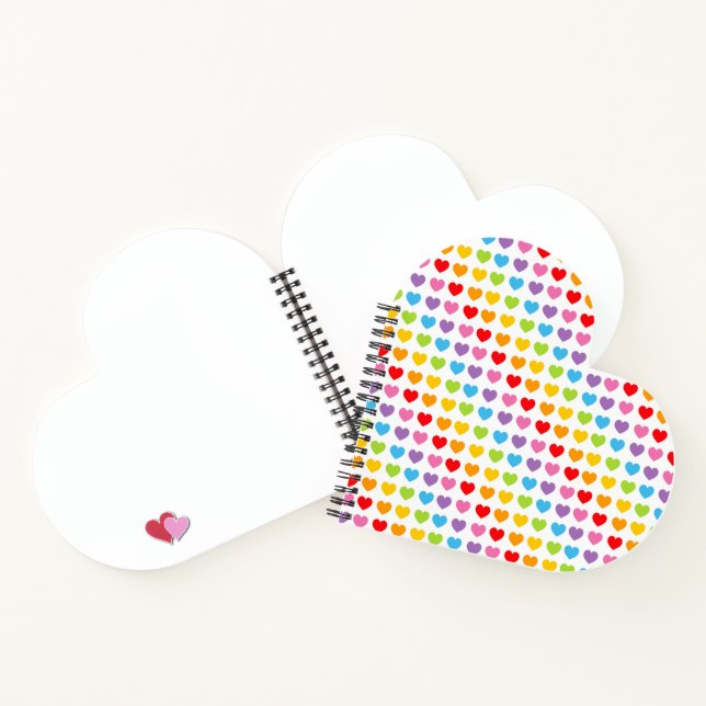Heart Shaped Spiral Bound Notebook (Inside)