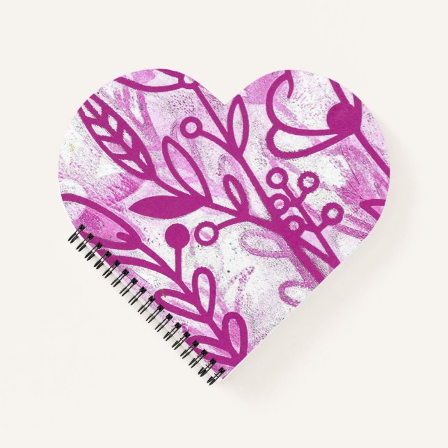 Heart Shaped Spiral Notebook (Front)