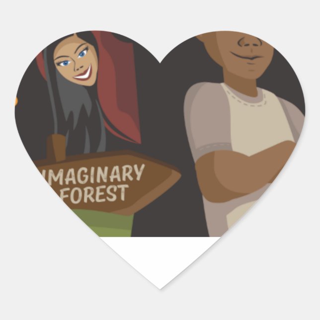 Heart shaped sticker (Front)