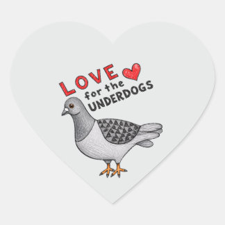 Heart-Shaped Sticker with Dove