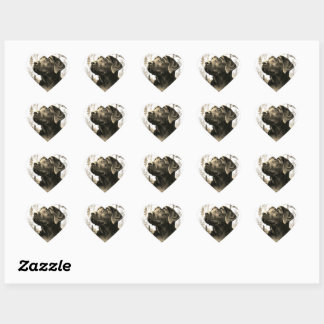 Heart-shaped stickers
