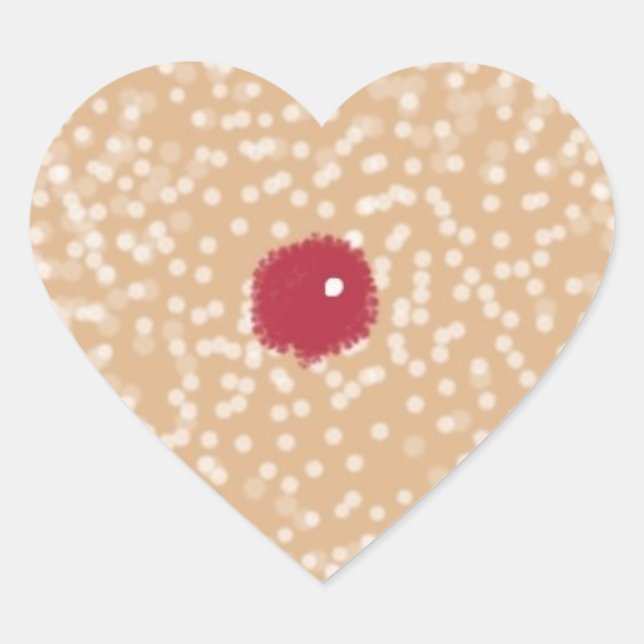 Heart-Shaped Sugar Cookie Stickers (Front)