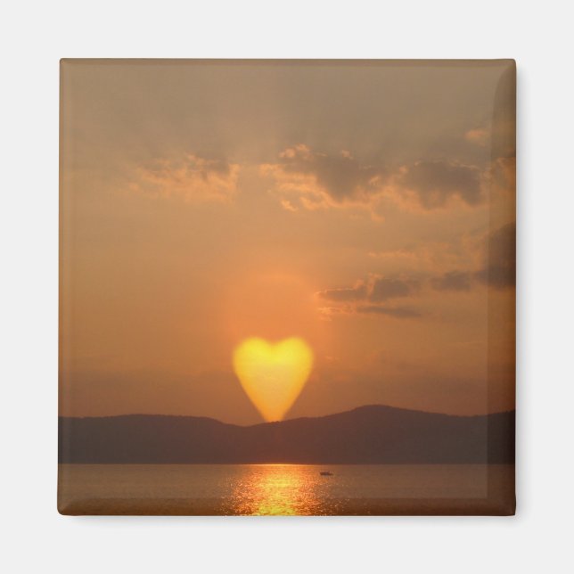 Heart Shaped Sun Magnet (Front)