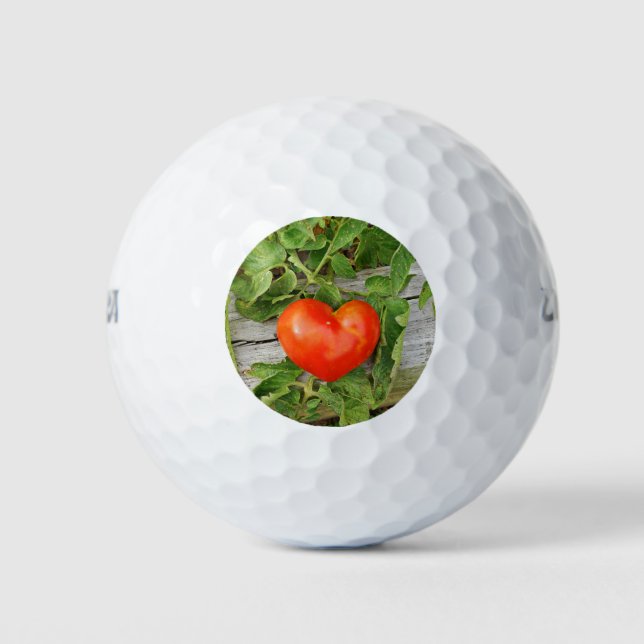 Heart Shaped Tomato Golf Balls (Front)