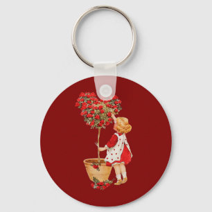 Heart Shaped Topiary Key Ring