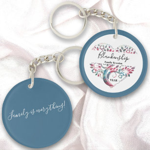 Heart Shaped Tree Family Reunion Template Key Ring