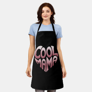 Heart-Shaped Typography: COOL MAMA Apron