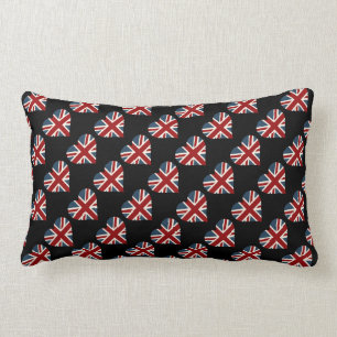 Heart Shaped Union Jack Flag Lumbar Cushion