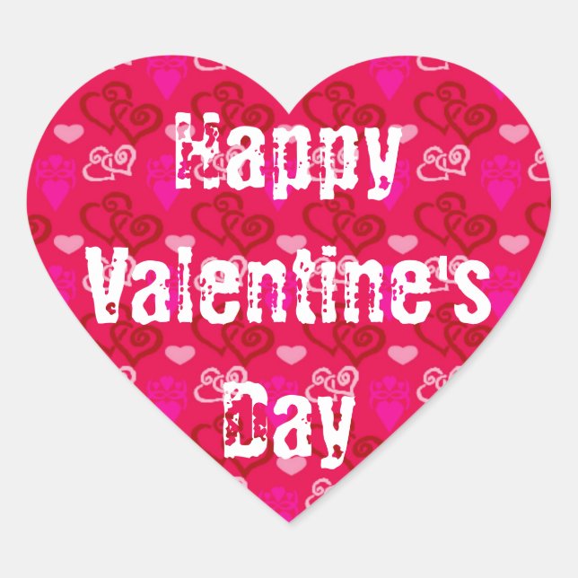 HEART SHAPED VALENTINES DAY STICKER SHEETS - GIFTS (Front)