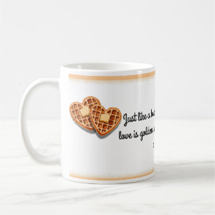Heart-Shaped Waffles with Heartfelt Words Mug