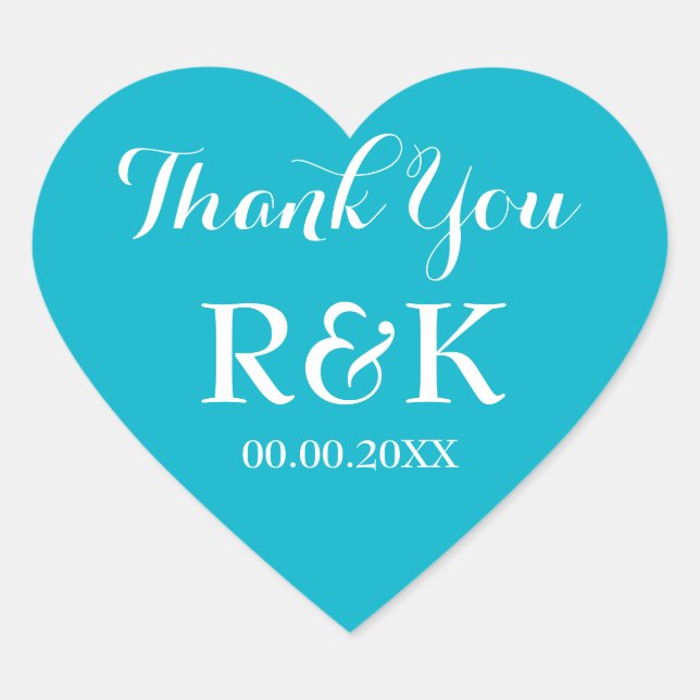 Heart shaped wedding envelope seals favour sticker (Front)