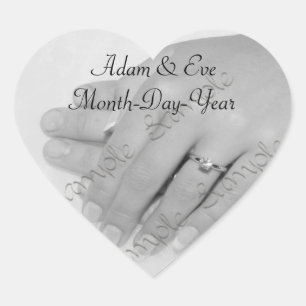 Heart Shaped • Wedding Keepsake Sticker
