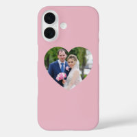 Heart Shaped Wedding Photo Pink