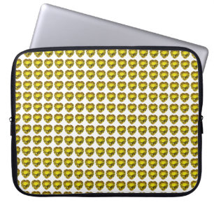 Heart-Shaped Yellow Gemstone Citrine Laptop Sleeve