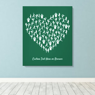 Heart-Shaped Yoga Pose Mindfulness, Balance & Zen Canvas Print