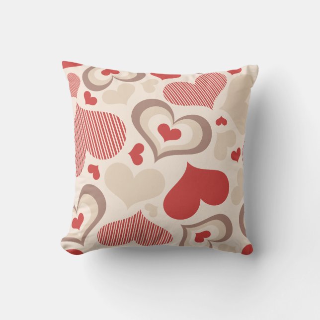 Heart Shapes American Mojo Pillow (Front)