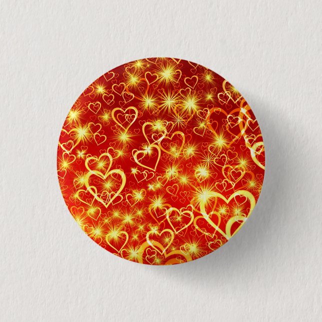 Heart Shapes Pattern-25622 3 Cm Round Badge (Front)