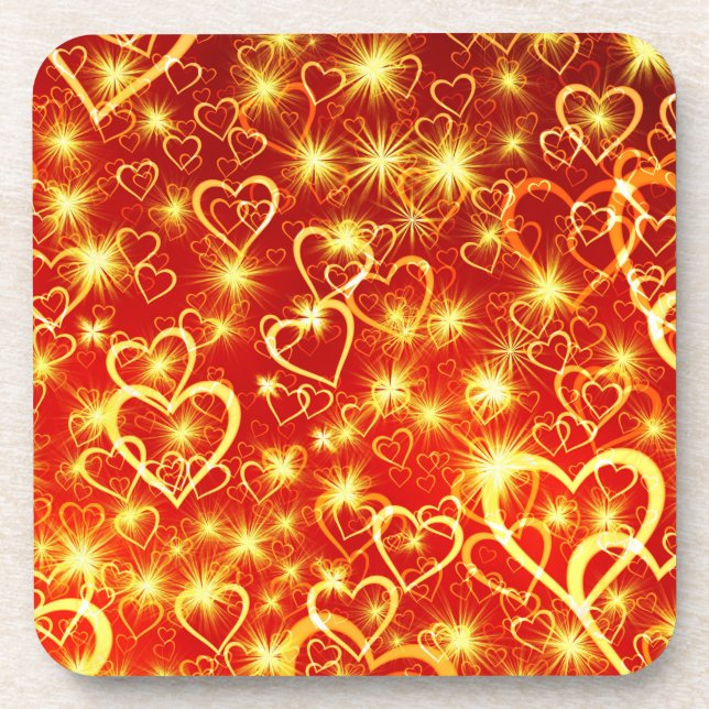 Heart Shapes Pattern-25622 Coaster (Front)