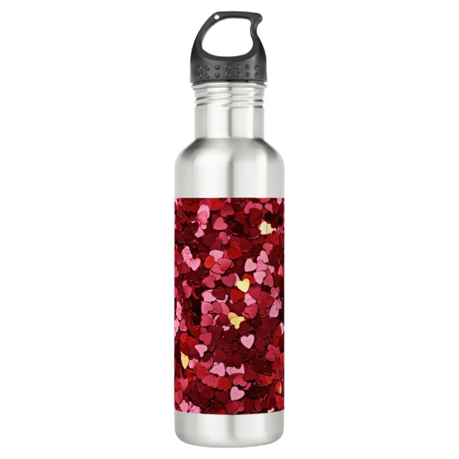 Heart Shapes Texture-20622 710 Ml Water Bottle (Front)