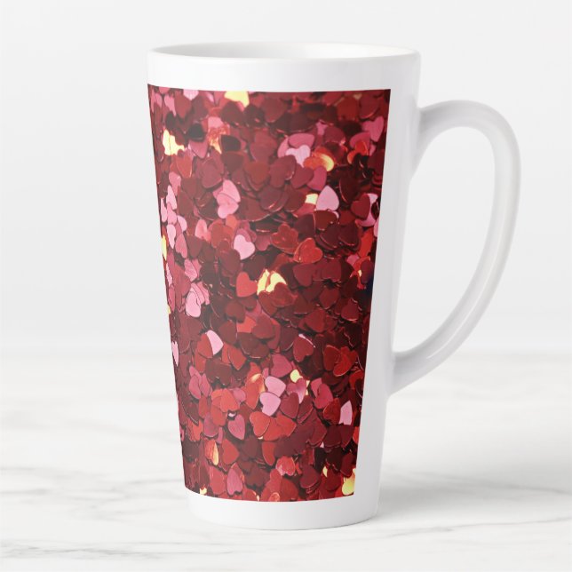 Heart Shapes Texture-20622 Latte Mug (Right)